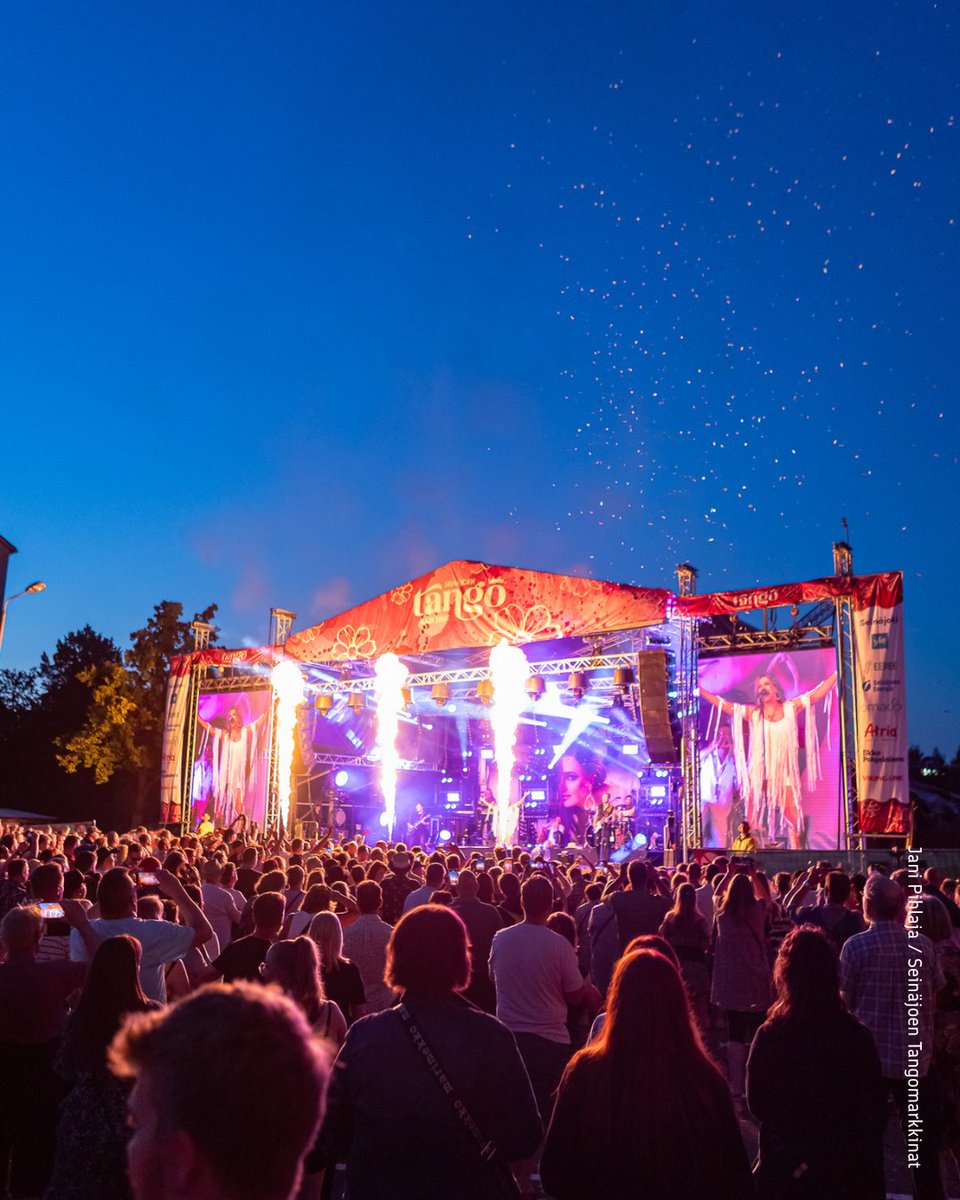 thisisFINLAND's tweet image. Did you know the world’s oldest tango festival is held in Finland? 💃 Every July, Seinäjoki hosts Tangomarkkinat — people dance, enjoy live music, and watch the Tango King &amp;amp; Queen crowned in the singing contest 👑 This year, 55,000 attended live, 2M watched on TV! #Tango #Finland