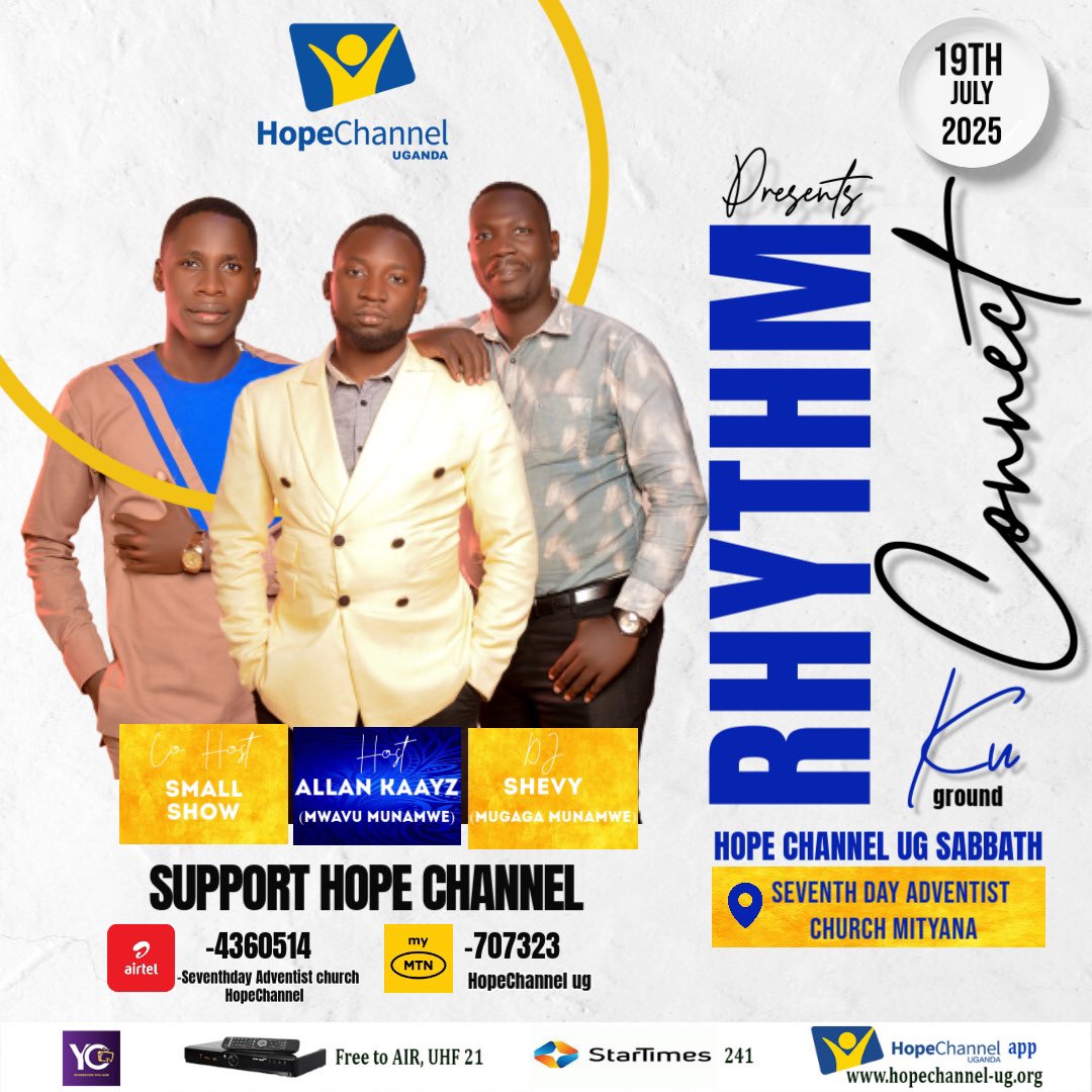 HopeChannelUg's tweet image. A few days to dance till we are tired…
#RhythmConnect ku ground.
We meet!!