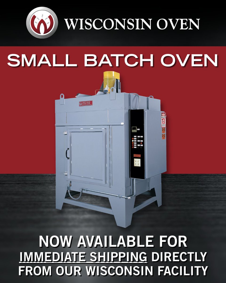 Wisconsin Oven has a Small Batch Series Oven (Model SBH-333) in stock and ready to ship from our facility in southern Wisconsin! It’s fully tested, backed by our exclusive 5-Year Warranty, and available on a first come, first served basis. wisoven.com/products/stock…
#industrialovens