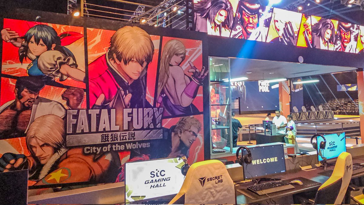 Gundam_Saudi's tweet image. Fatal Fury Game Booth at EWC, Boulevard City in Riyadh. Great to see Neo-Geo console
حميل تواجد لعبة فاتال فيوري بأجزاءها في صالات كأس العالم للرياضات الإلكترونية
#EWC #FatalFuryCOTW