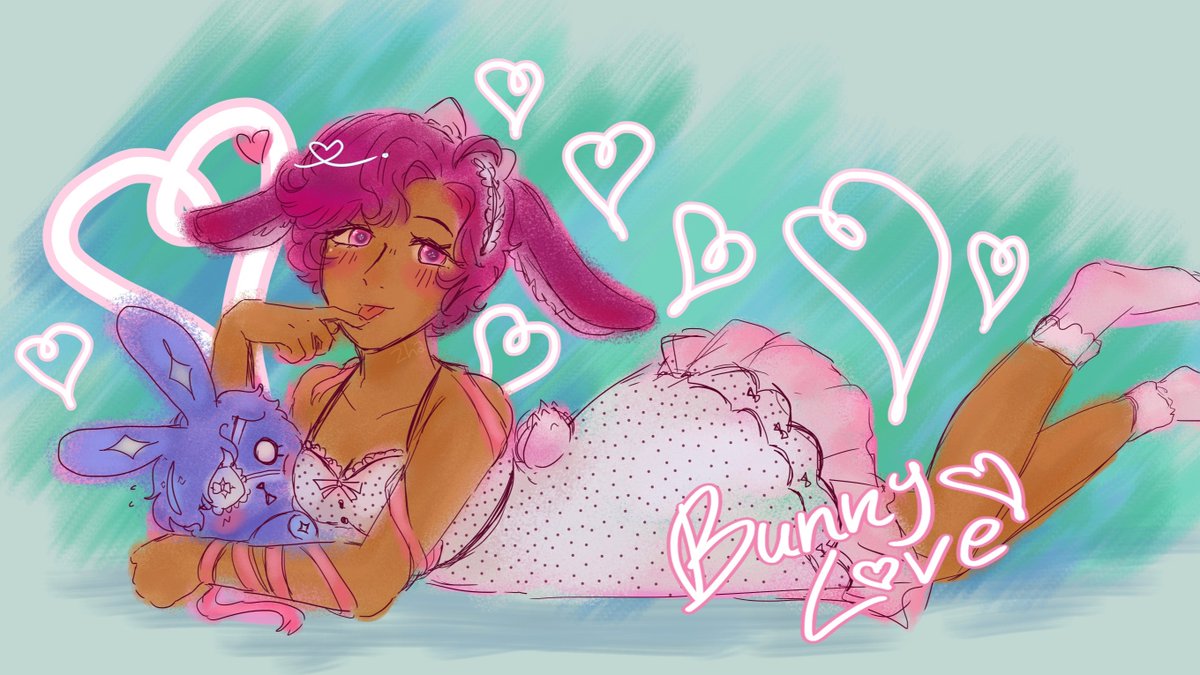 KaeHia's tweet image. Doodle of zehia as both a bunny and short haired hehe 
also thank u zee for the outfit inspo 🩷
#genshinoc