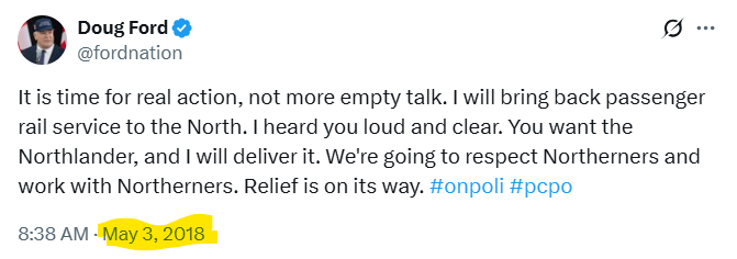 YOU PROMISED THIS IN MAY 2018