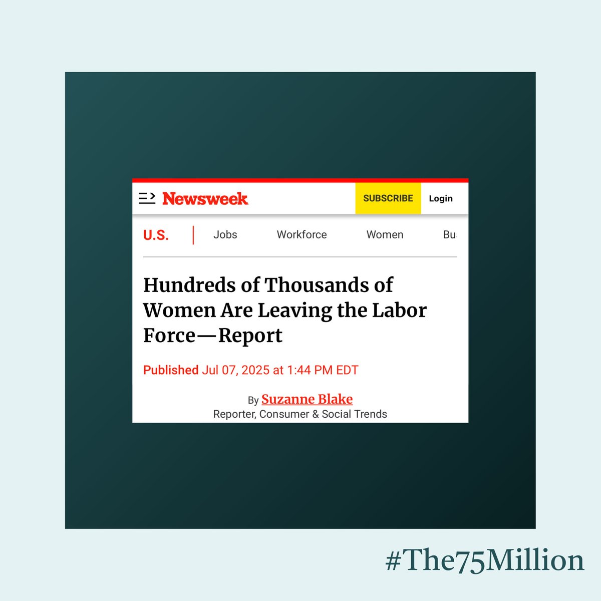 the75million_'s tweet image. We need affordable childcare, flexible workplaces, fair pay, and real respect for the work of caregiving. It’s as simple as that.
We see it. And we’re fighting back. Join the #The75Million by signing our pledge at The75Million.org.