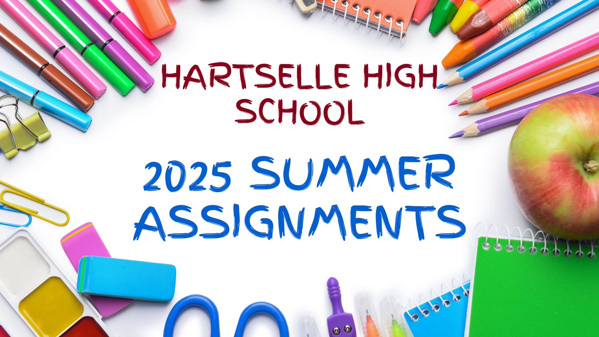 AP Students: 

Don’t forget to check the website linked below for summer assignments! 

hartselletigers.org/site/default.a…