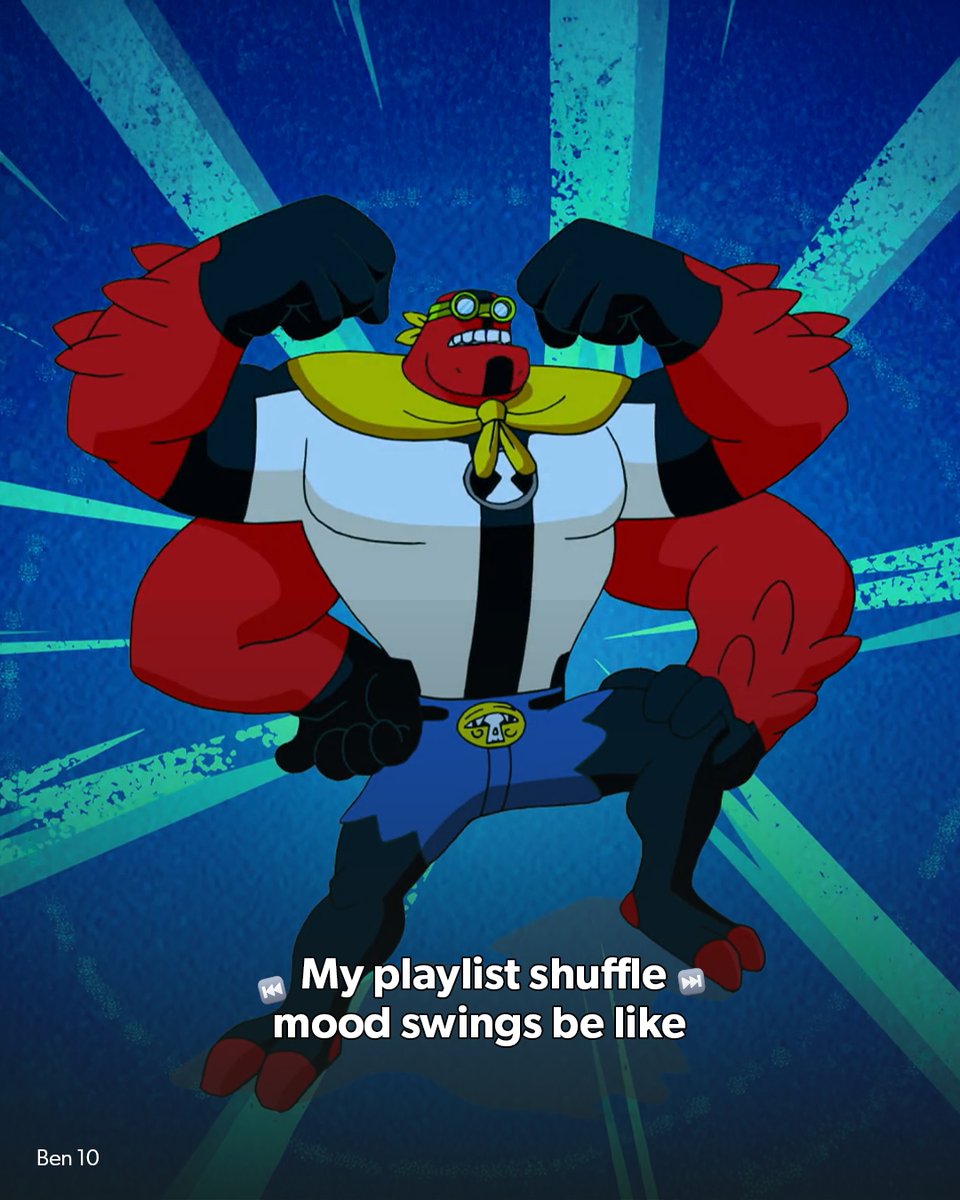 discoveryplusIN's tweet image. One playlist shuffle and I’m a baddie, a wreck, and your therapist, all at once.

Watch Ben 10 now exclusively on Discovery+.

#DiscoveryPlusIN #DiscoveryPlus #DiscoveryPlusIndia #Ben10