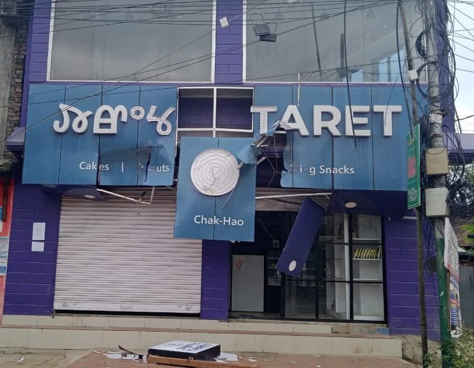 Looks like law and order only live in Imphal — maybe even rent-free. One inch of a marked line? Boom! Down comes the prettiest display like it personally insulted someone. But acres of forest land disappearing in the hills? Ah, that’s apparently just nature “redecorating” itself.