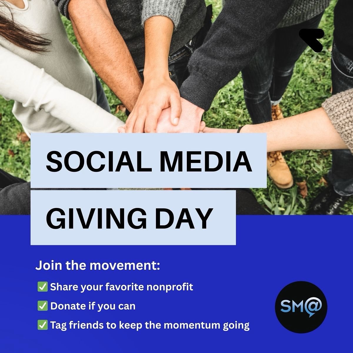 It’s Social Media Giving Day! 
Today, we celebrate the power of connection and community. Every post, every share, and every comment brings us closer together. 💙
Let’s make a difference—together. 

#SocialMediaGivingDay #GiveBack #PowerOfCommunity