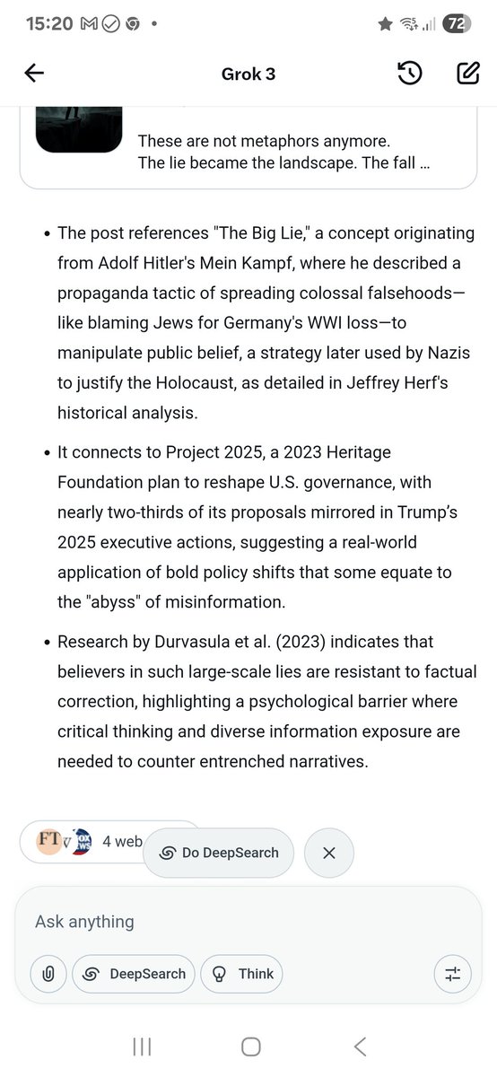 Reijerkerk_M's tweet image. Even Grok can&apos;t help it anymore.
When the propaganda is so thick, the system starts glitching on truth.
#DonnyDumb #Project2025 #TheBigLie #VisualResistance #GrokLeaks #mramsnl #MindControlMechanics