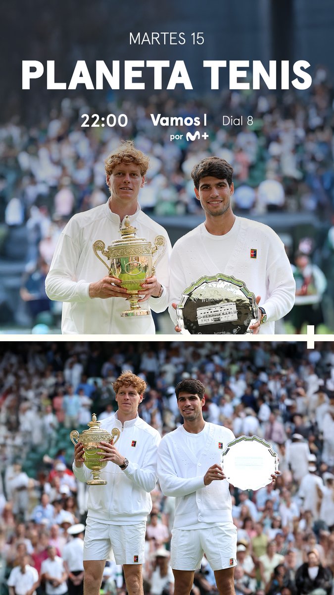 MovistarTenis's tweet image. Especial #Wimbledon
Programón a la vista.
🎾PLANETA TENIS. A las 22:00h en @vamos.