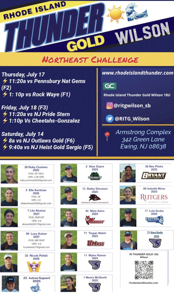 🚨 📣NE Challenge, here we come ‼️ Check us out! ⚡💯

🗓️ July 17-19th
📍 Armstrong Complex 
       342 Green Lane 
       Ewing, NJ 08638

<a href="/thunderjam134/">dave lotti</a> <a href="/BobRossiRITG/">Bob Rossi</a>