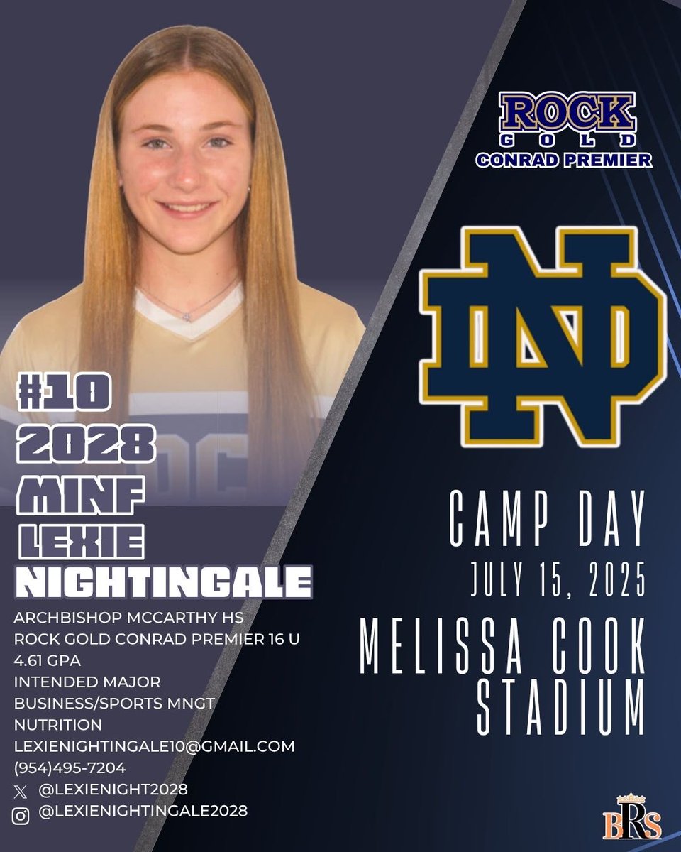 Broward Recruiting Service (@browardrecruit) on Twitter photo Good luck today to <a href="/LexieNight2028/">Lexie Nightingale</a> as she visits South Bend for <a href="/NDsoftball/">Notre Dame Softball</a> camp today. May the luck of the Irish be with you Good luck today to <a href="/LexieNight2028/">Lexie Nightingale</a> as she visits South Bend for <a href="/NDsoftball/">Notre Dame Softball</a> camp today. May the luck of the Irish be with you