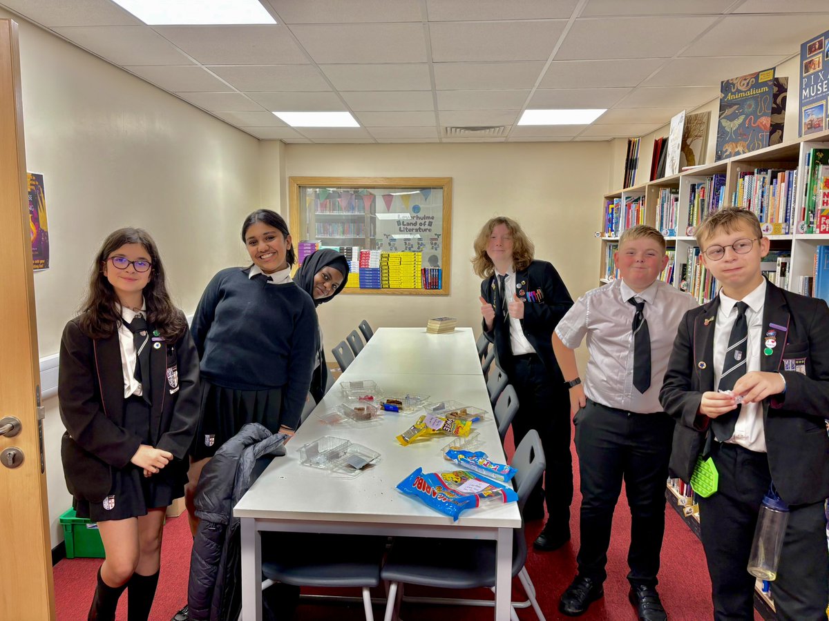 Library_RBHS's tweet image. Our wonderful student librarians enjoyed an extended lunch to celebrate what a fantastic team they’ve been this year!
The library was decorated, sweet treats were on offer, & music was playing (We even had an impromptu Macarena!)
Thank you for being superstars! - Mrs Wilson
