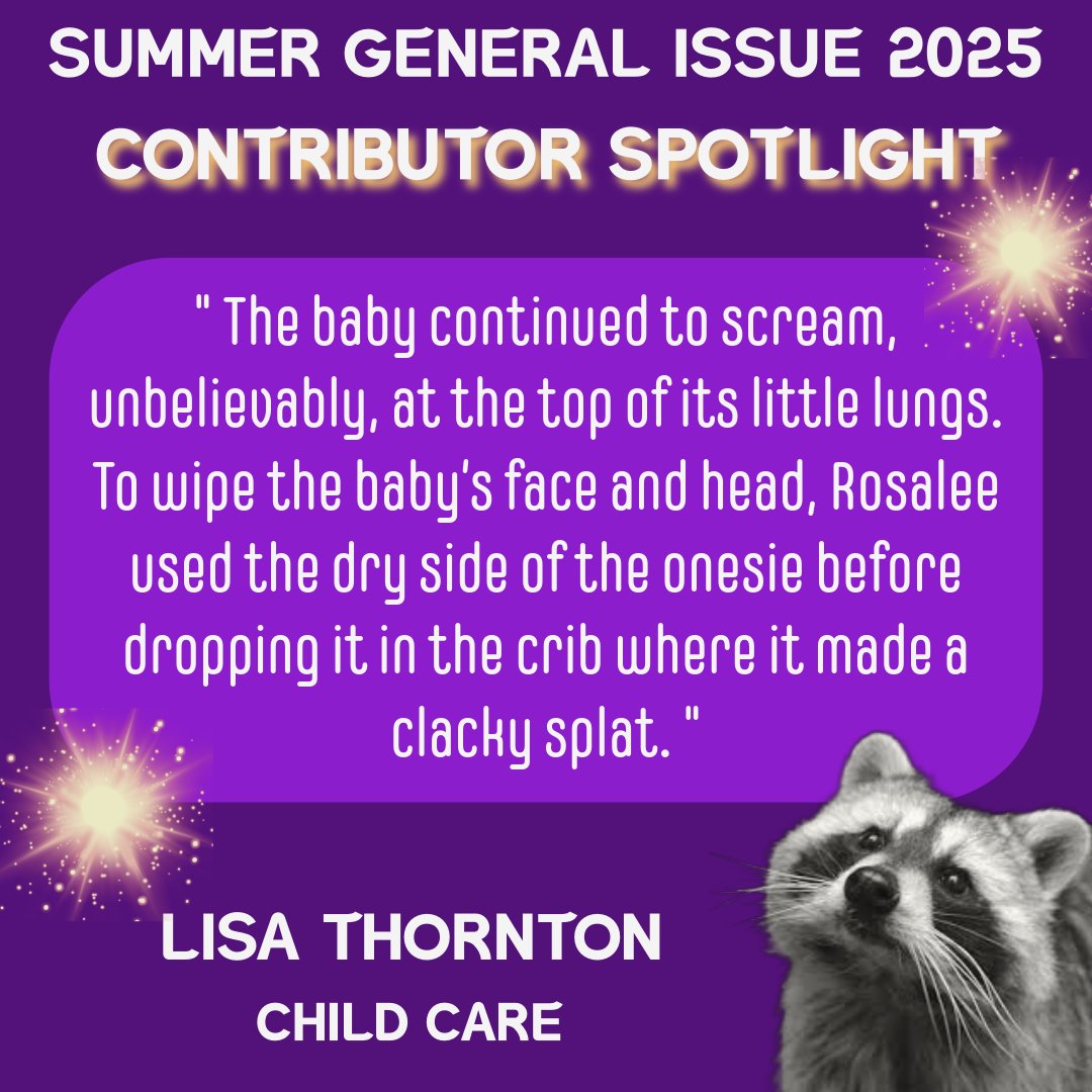 TrashCatLit's tweet image. From our latest issue 🦝
We loved Lisa's relatable MC as they tackle a messy babysitting job. We particularly loved how Rosalee contemplates what she is old enough for - and her brother is a wonderfully drawn character.
Read and listen here:
trashcatlit.com/child-care/