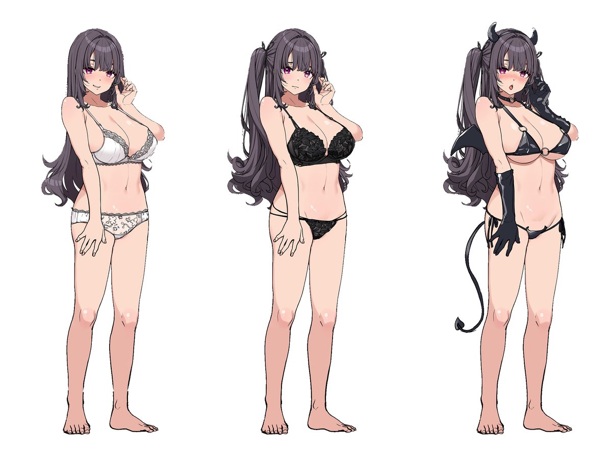 夏コミ新刊のヒロイン立ち絵②です 