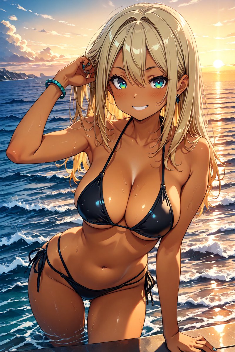 ふふーん、さては私のナイスバディに悩殺されたな？
Hmm, I bet you're mesmerized by my nice body, aren't you?
#AIart #AIイラスト