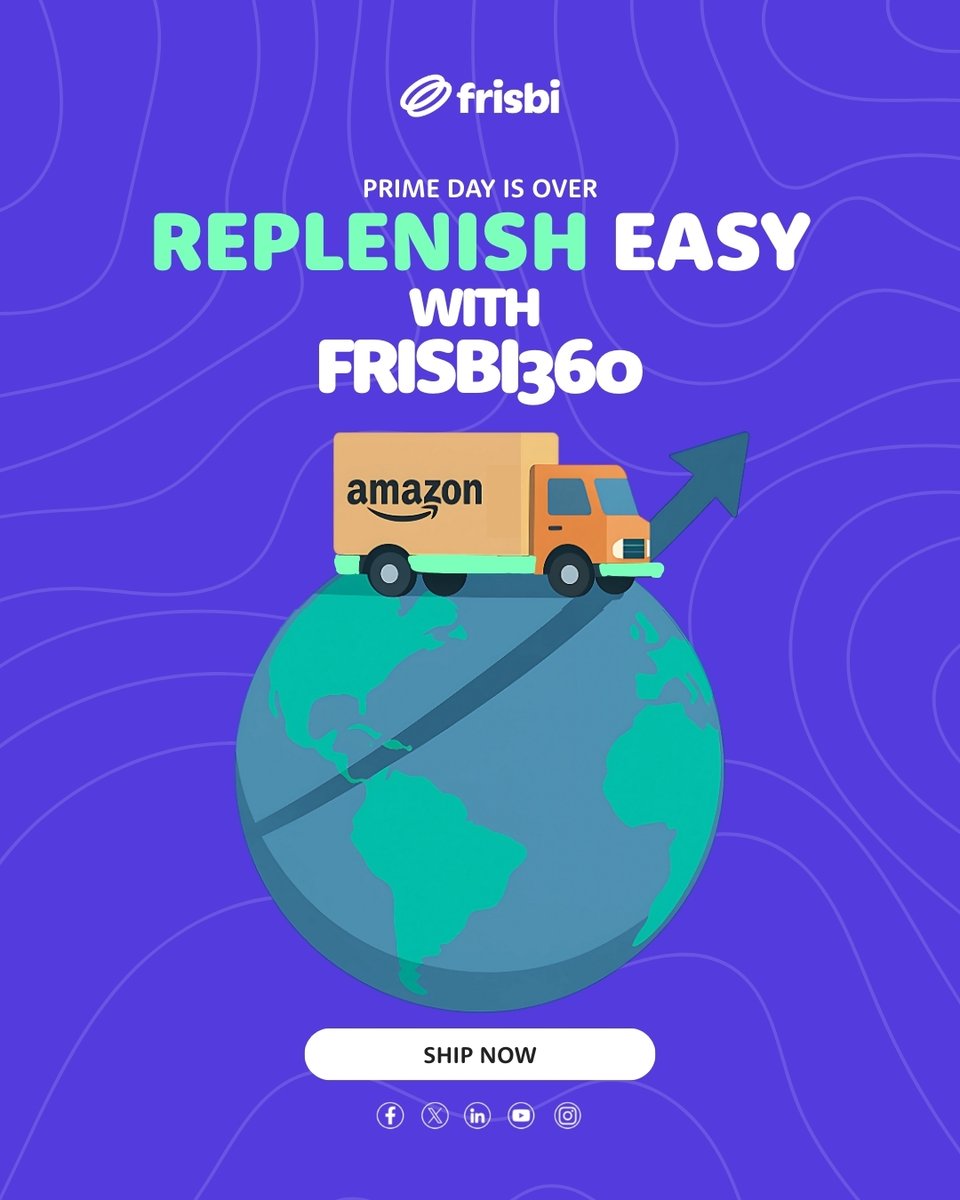 frisbi_global's tweet image. Prime Day’s over. Now it’s time to restock. 

From small parcels to full truckloads—Frisbi360 makes it easy, fast, and CARM-compliant.
#Frisbi #EcommerceLogistics #AmazonReplenishment #Frisbi360 #FBA #CARMReady