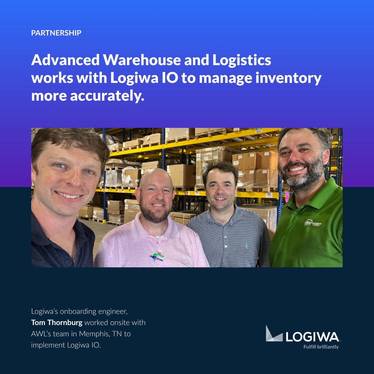 📣 Excited to announce Advanced Warehouse and Logistics partnership with Logiwa! This collaboration is a testament to Logiwa and AWL's shared commitment to innovation and delivering brilliant fulfillment solutions.  
 
A huge thank you the Logiwa team, especially to Tom Thornburg