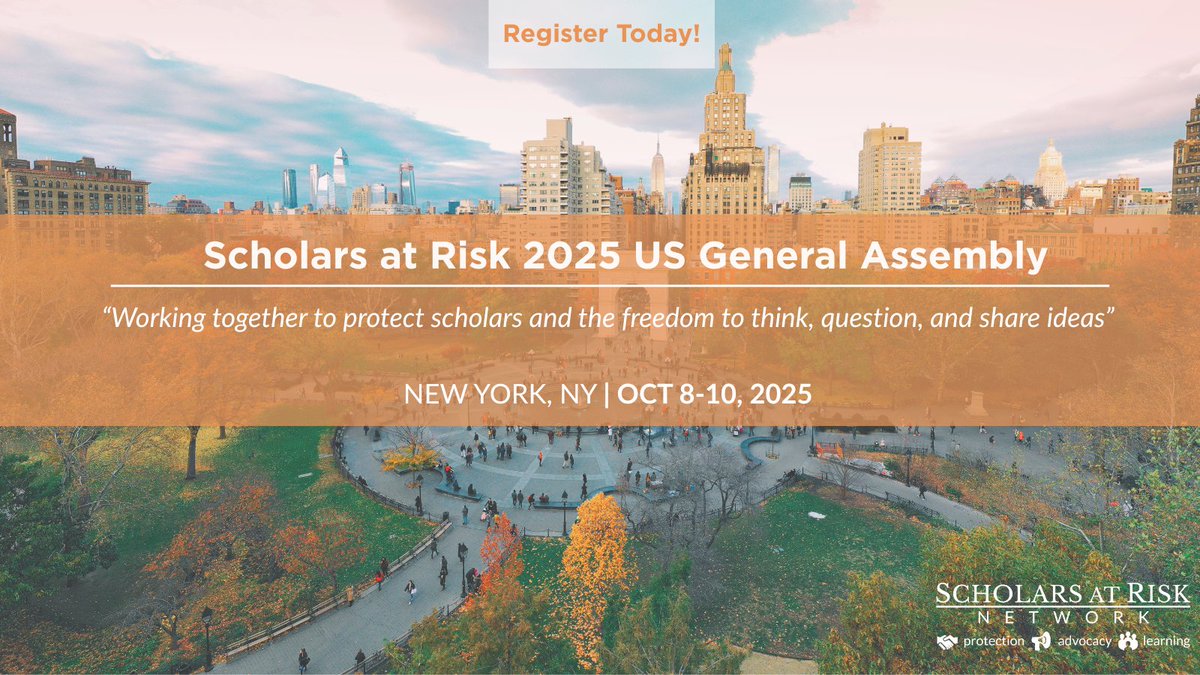 Register now to secure early bird tickets for the SAR US General Assembly!  Join SAR network members, partners, and guests as we share best practices and develop skills for navigating current #academicfreedom challenges. ow.ly/i4XI50WpAhg