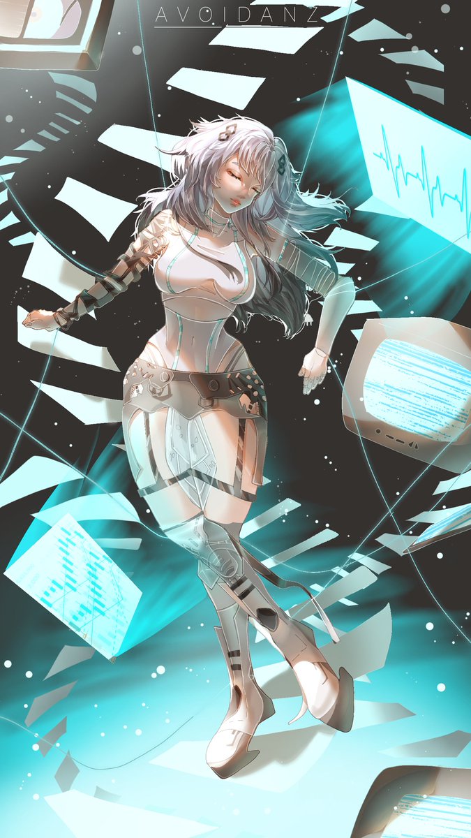 avoidanzu's tweet image. テクノロジヤァ〜💠

[Thank you for hosting @koinoyokanVT 🤍
#koinoyokanartcontest]