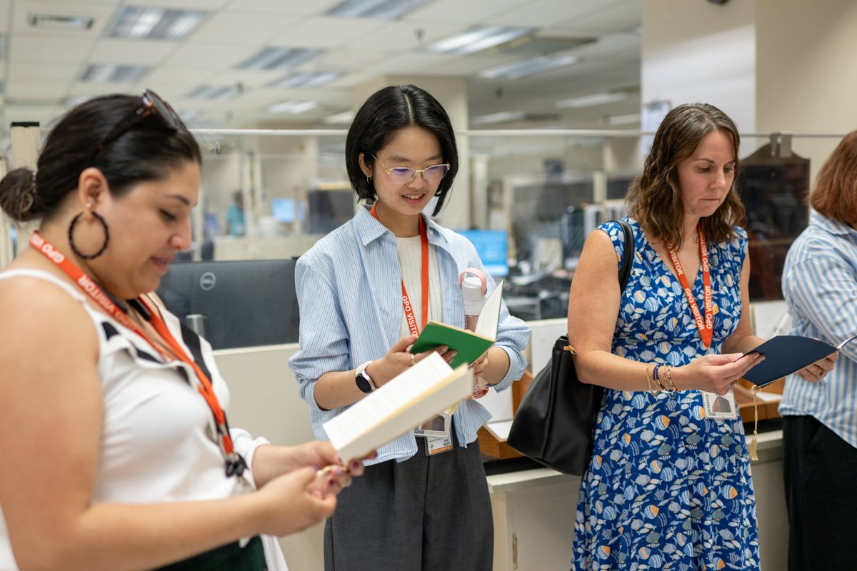 USGPO's tweet image. GPO welcomes Summer Assistants from the United States Supreme Court for a tour of Agency operations. Thank you for your visit, @USSupremeCourt!