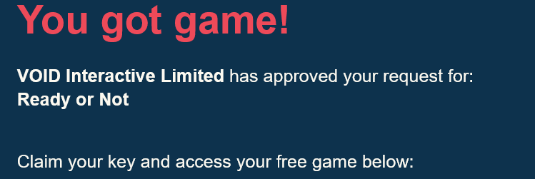 Thanks for the code <a href="/VOIDInteractive/">VOID Interactive</a> cant wait to play this today on kick 🦝👍