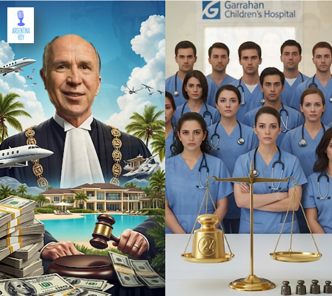 👨🏻‍⚖️⚖👨🏻‍⚕️Cuando un juez cobra el equivalente a 24 médicos del Garrahan es que algo anda muy mal ... 
#BuenMartes