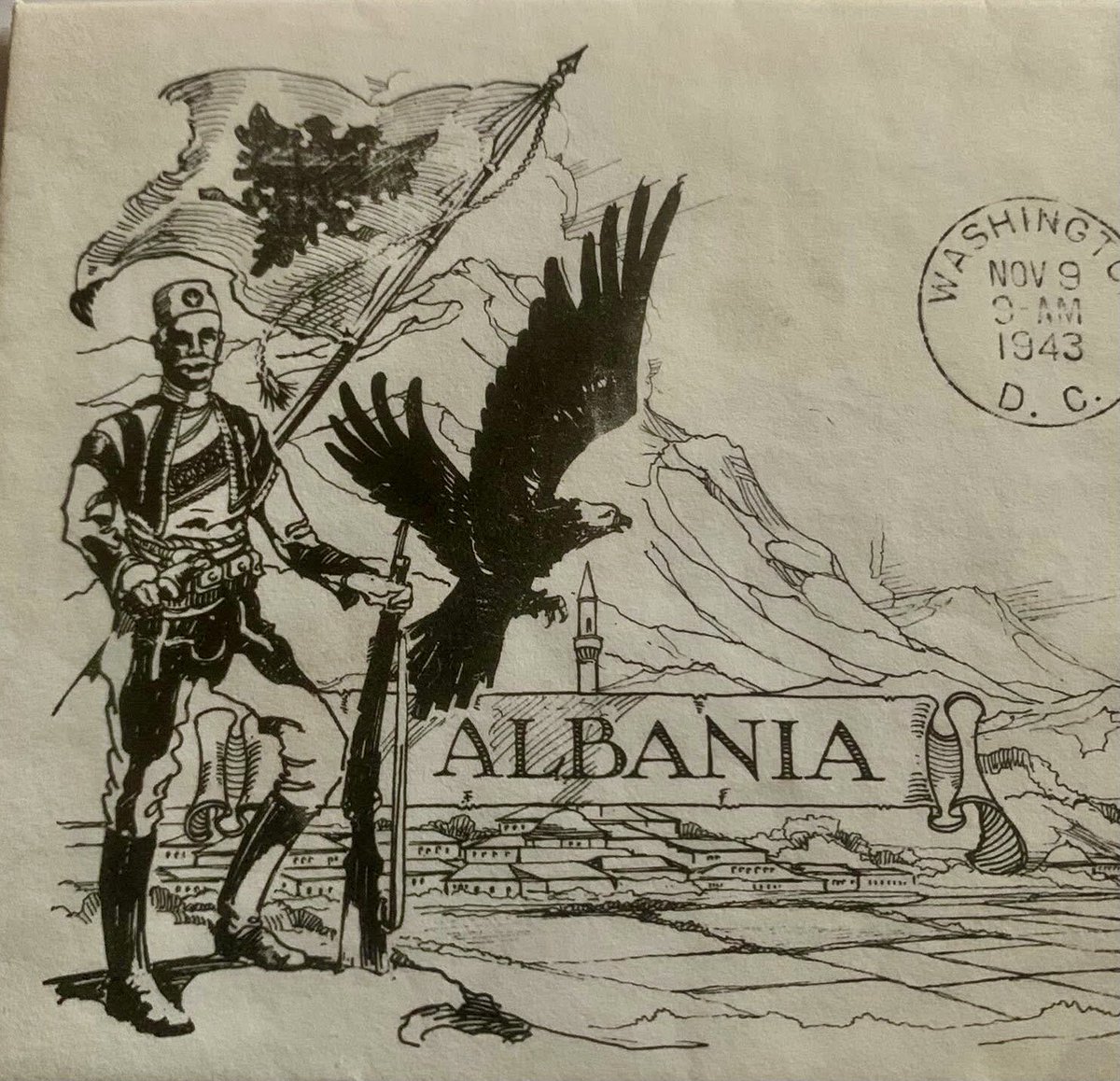 ALBANIA AMERICAN POSCARD 1943