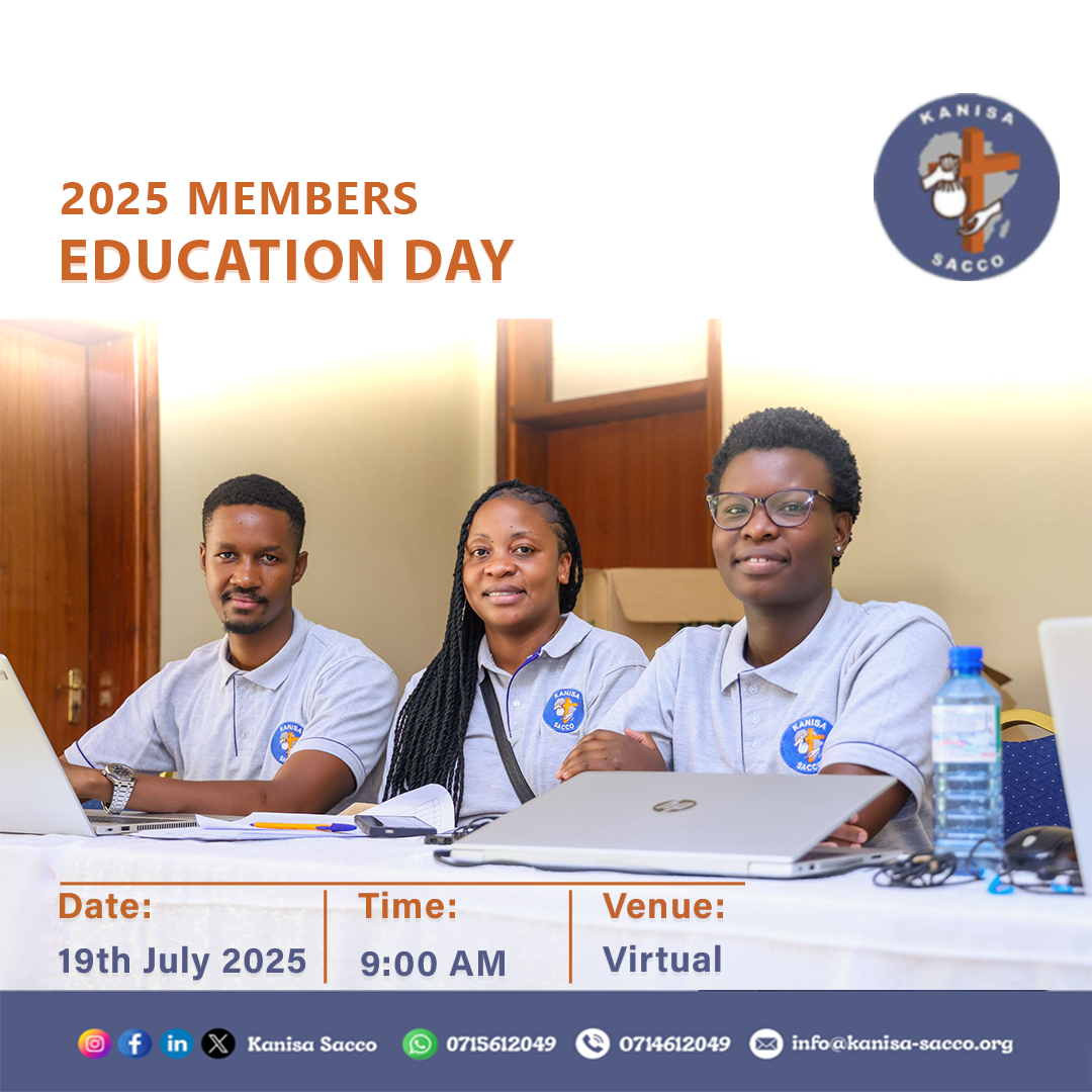 Join us this Saturday from 9:00 AM for a Virtual Members Education Day. Topics include: • Balanced Living for Mental Wellness • Using the SACCO USSD Services • Understanding Guarantorship Register here for the event: shorturl.at/WQOQh . #educational
