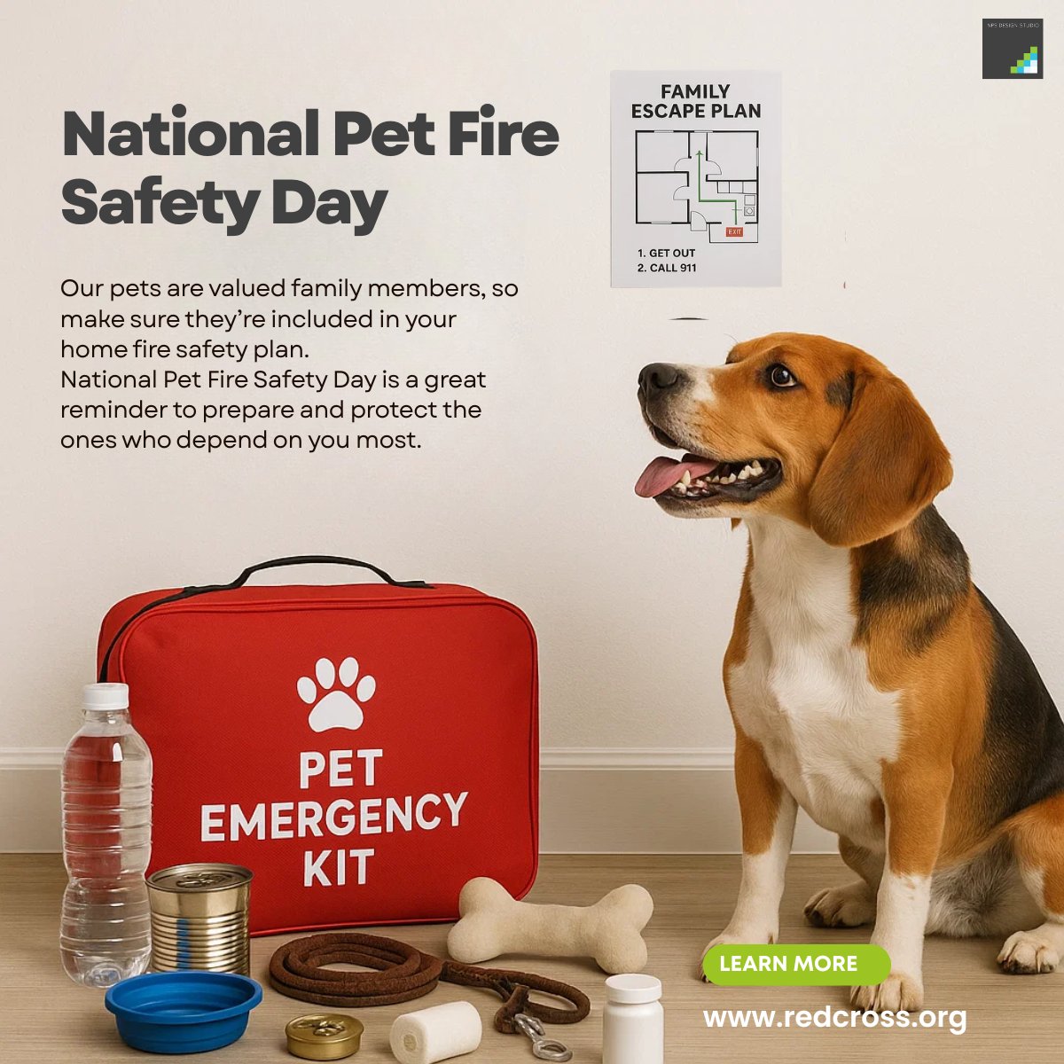 NakedPixelStdio's tweet photo. Include your pets in your home fire safety plan! National Pet Fire Safety Day reminds us to protect our furry family. Be prepared and stay safe. Click the link for more information. #PetSafety #FireSafety

https://t.co/creeHOEvCW https://t.co/eglrjlLVkd