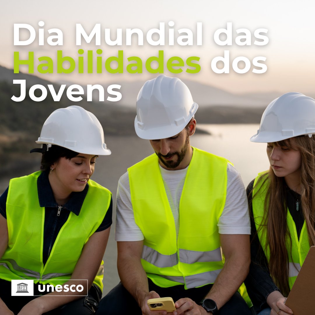 UNESCOBrasil's tweet photo. Os jovens de hoje estão prontos para os empregos de amanhã?​
No Dia Mundial das Habilidades dos Jovens 2025, a UNESCO lança uma nova plataforma para ampliar as competências necessárias para se desenvolver: https://t.co/e5oVTHEl97 https://t.co/AS4MgIJWId
