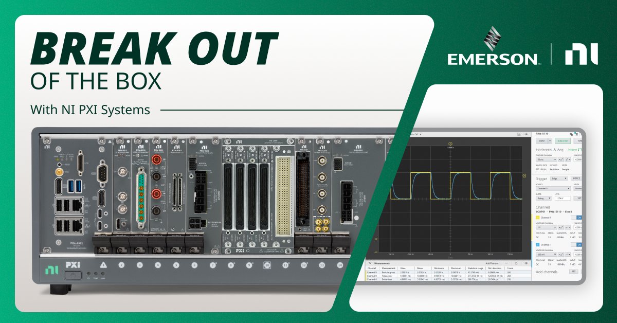 NI PXI systems keep you ahead. With modular hardware and advanced open software, you can build automated test systems that deliver the accuracy and performance you need, plus the flexibility to customize and scale as requirements change. Take a look: bit.ly/44O8FvI