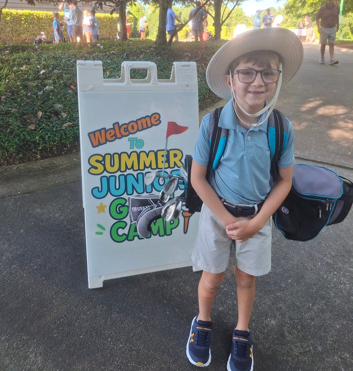 BlakeBusbin's tweet image. I'm having a great time at the Alabama MEGA Conference, but the youngest Busbin is living his best life at golf camp today
