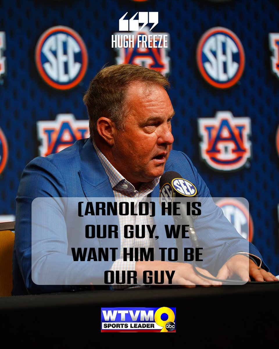 Jackson Arnold is the Guy on the plains.

<a href="/wtvmsports/">WTVM Sports Leader 9</a>