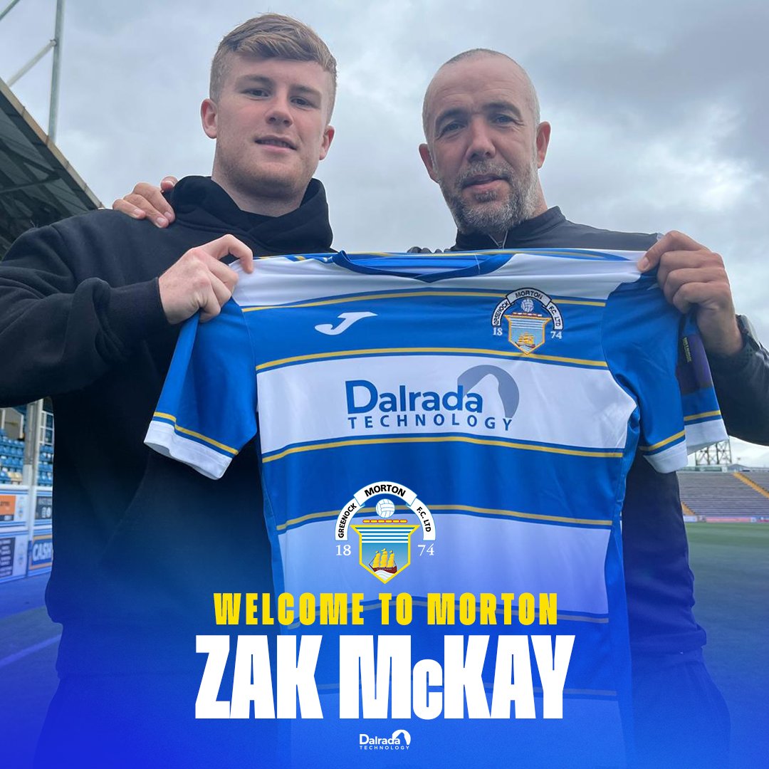 📝 Welcome to Morton, Zak McKay!
 
Greenock Morton are delighted to announce the signing of Zak McKay on a one-year deal.
 
➡️ bit.ly/4kKT861