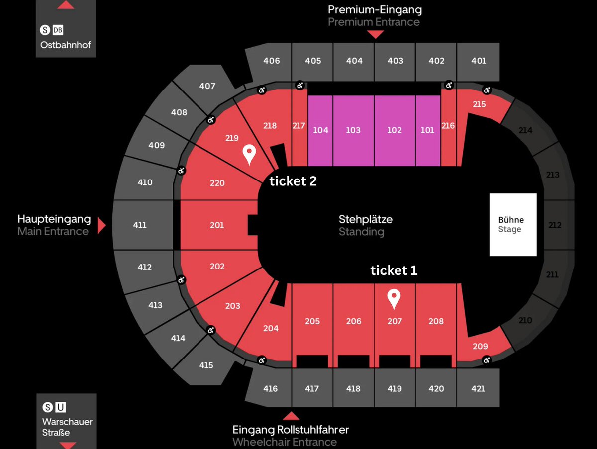 ⋆𐙚₊˚ selling two enhypen berlin tickets!! 
꒰ 2025-09-01 uber arena ꒱ 
🎟️ block 207, row 6, seat 16 
🎟️ block 219, row 23, seat 16 
i'm willing to negotiate prices! 
pls dm me if interested ♡₊˚