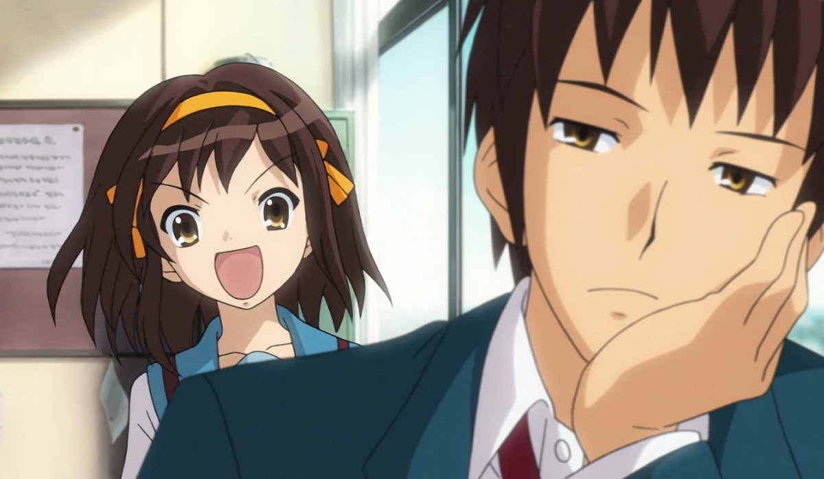 Melancholie der Haruhi Suzumiya  ❌️ Hab nur die Hälfte von Staffel 1 geschafft, aber der Funke ist null übergesprungen – hab mich echt ein bisschen durchgequält. Haruhi ging mir mega auf die Nerven, und mit Kyon wurde ich auch nicht warm. Fand's insgesamt echt langweilig.