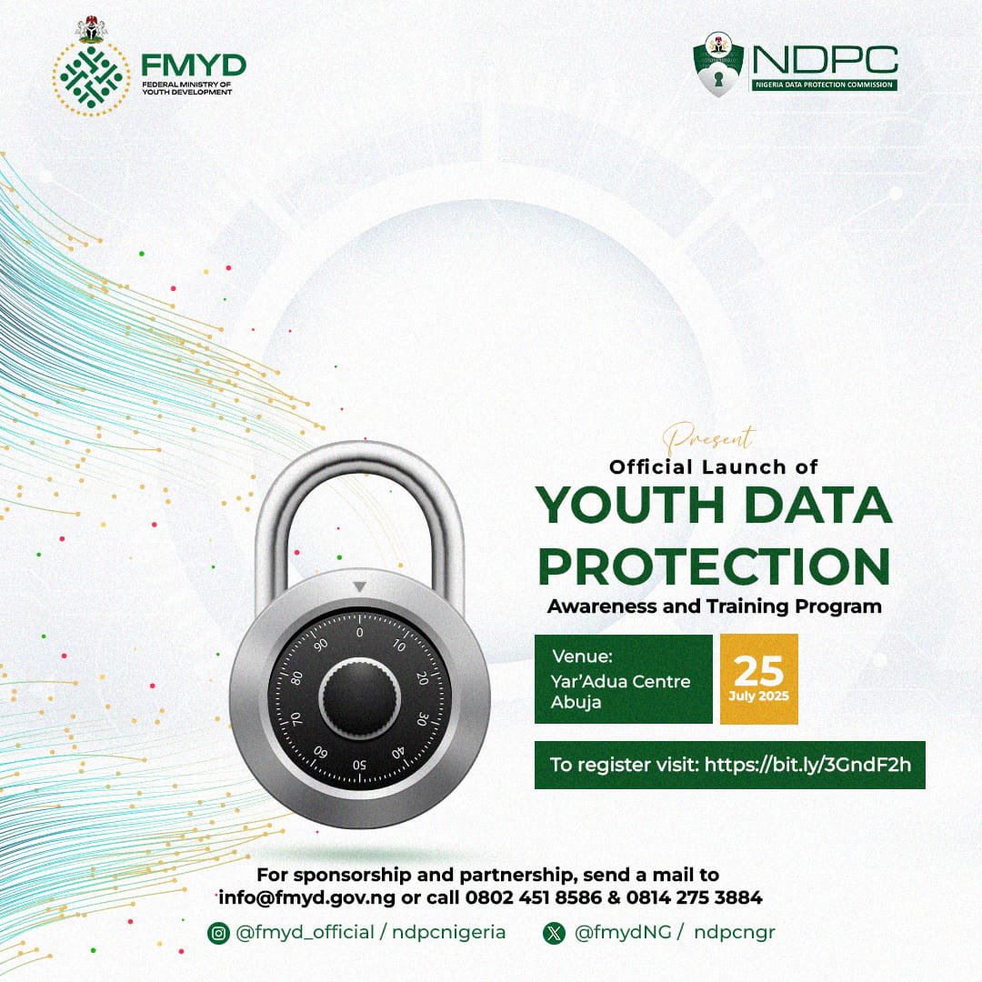 fmydNG's tweet image. Welcome Mr. Chika Nwosu, MD of PalmPay Nigeria ( @palmpay_ng ), to the Youth Data Protection event as a Special Guest!
From digital wallets to mobile apps, fintech is shaping the way we live—but also the way our data moves.
💼 It’s time for youth to understand how fintech, data…