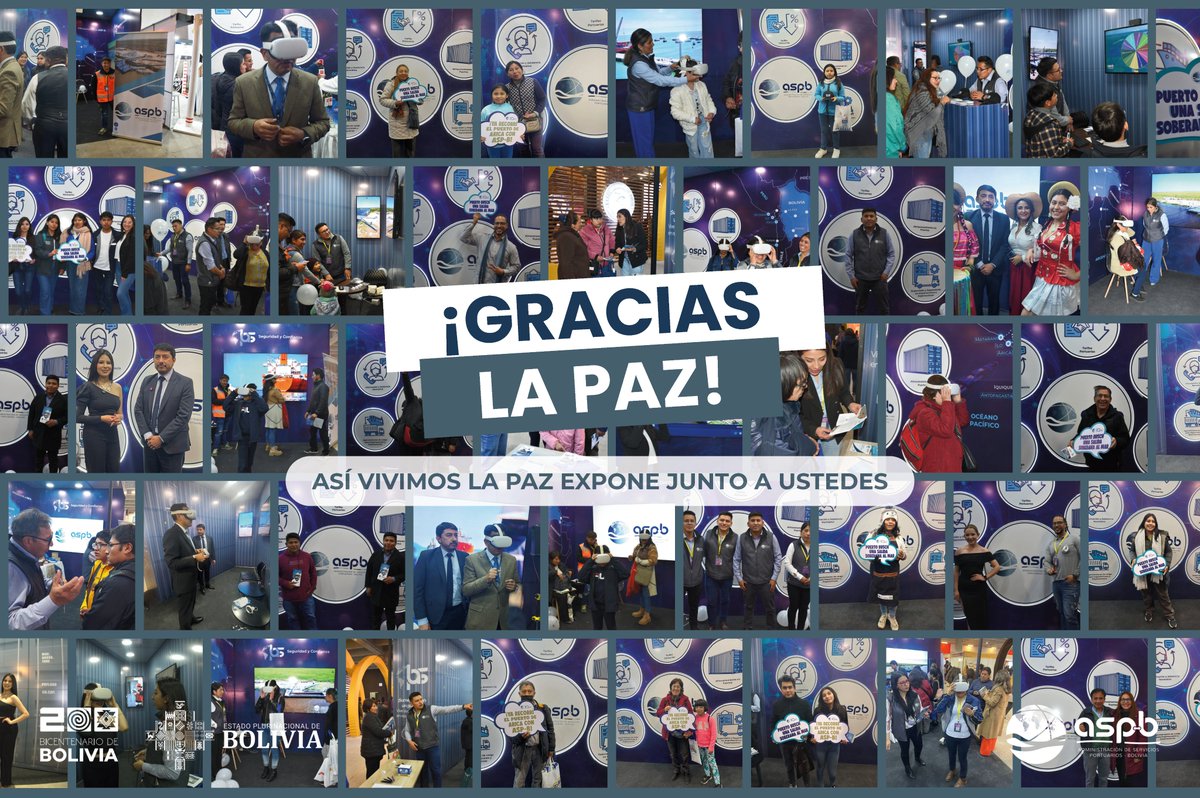¡Gracias por acompañarnos! 
La ASP-B agradece a toda la población paceña por visitar nuestro stand en la “La Paz Expone del Bicentenario”. Fueron días llenos de información, tecnología y cercanía con la ciudadanía.  
¡Nos vemos el 2026!