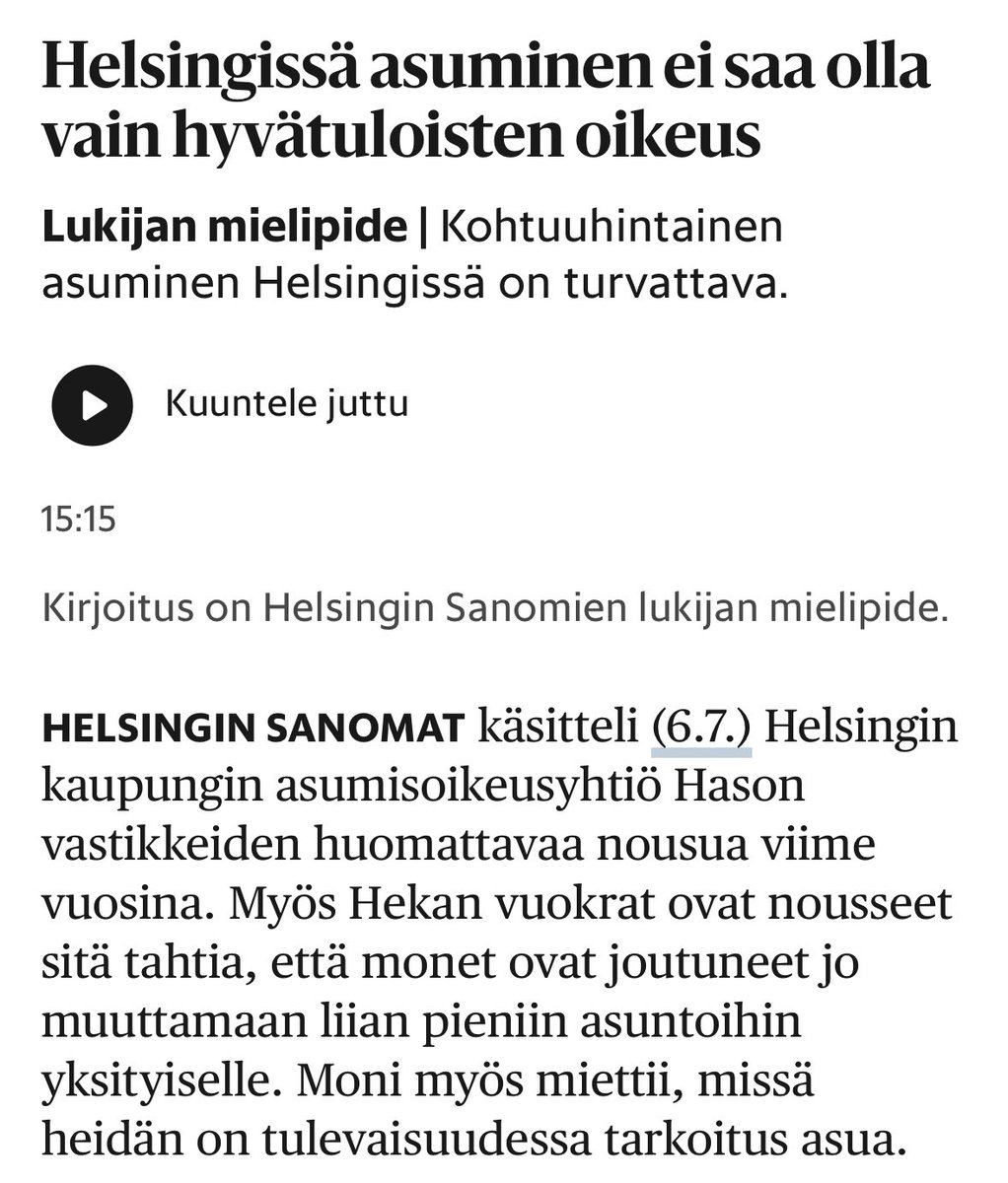 Kuvittele tilanne. 

Puolue lupaa kuntavaaleissa arvalla valittaville, kouralliselle kaupunkilaisia, muita halvempaa asumista niin, että muut kaupunkilaiset maksaa osan heidän asumiskuluistaan. 

Kun outo järjestelmä on valmis, arvalla valitut pyytää mielipidekirjoituksessa lisää