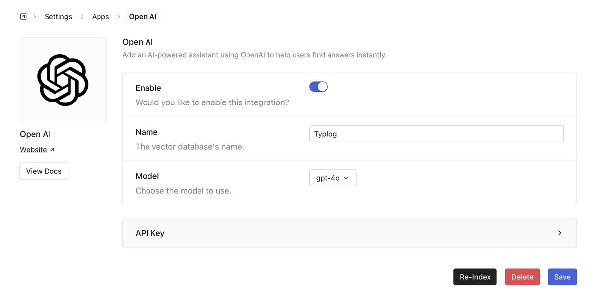 Integrate Open AI with Typlog v4. #buildinpublic