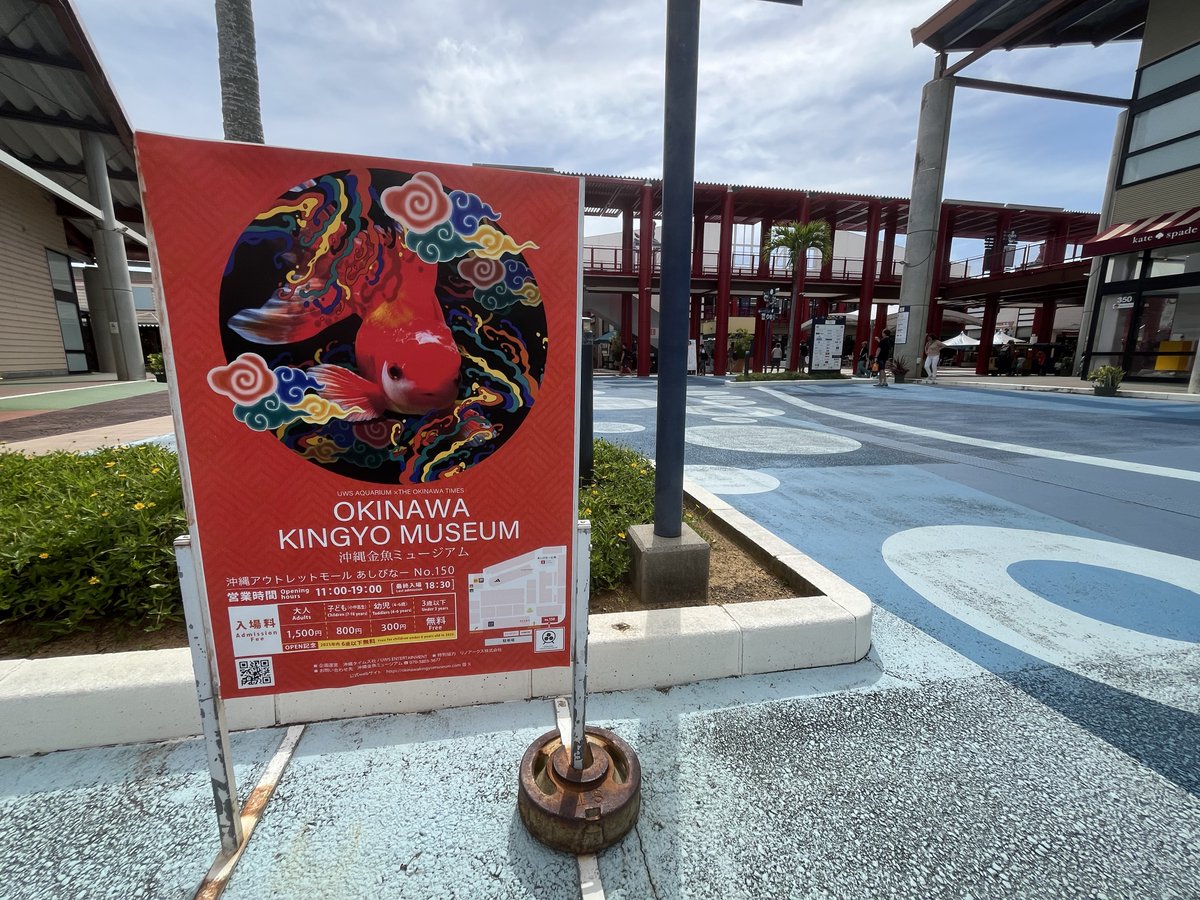curve_ni's tweet image. 沖縄金魚ミュージアム、建物だけ見た。