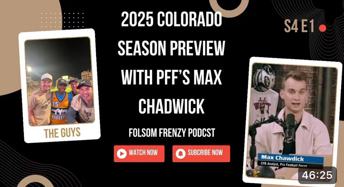 FolsomFrenzyPod's tweet image. We’re back! It’s unreal that we’re already on our fourth season!
Thanks for joining us on the show @CFBMaxChadwick!
youtu.be/wTrv1ATRjxo?si…