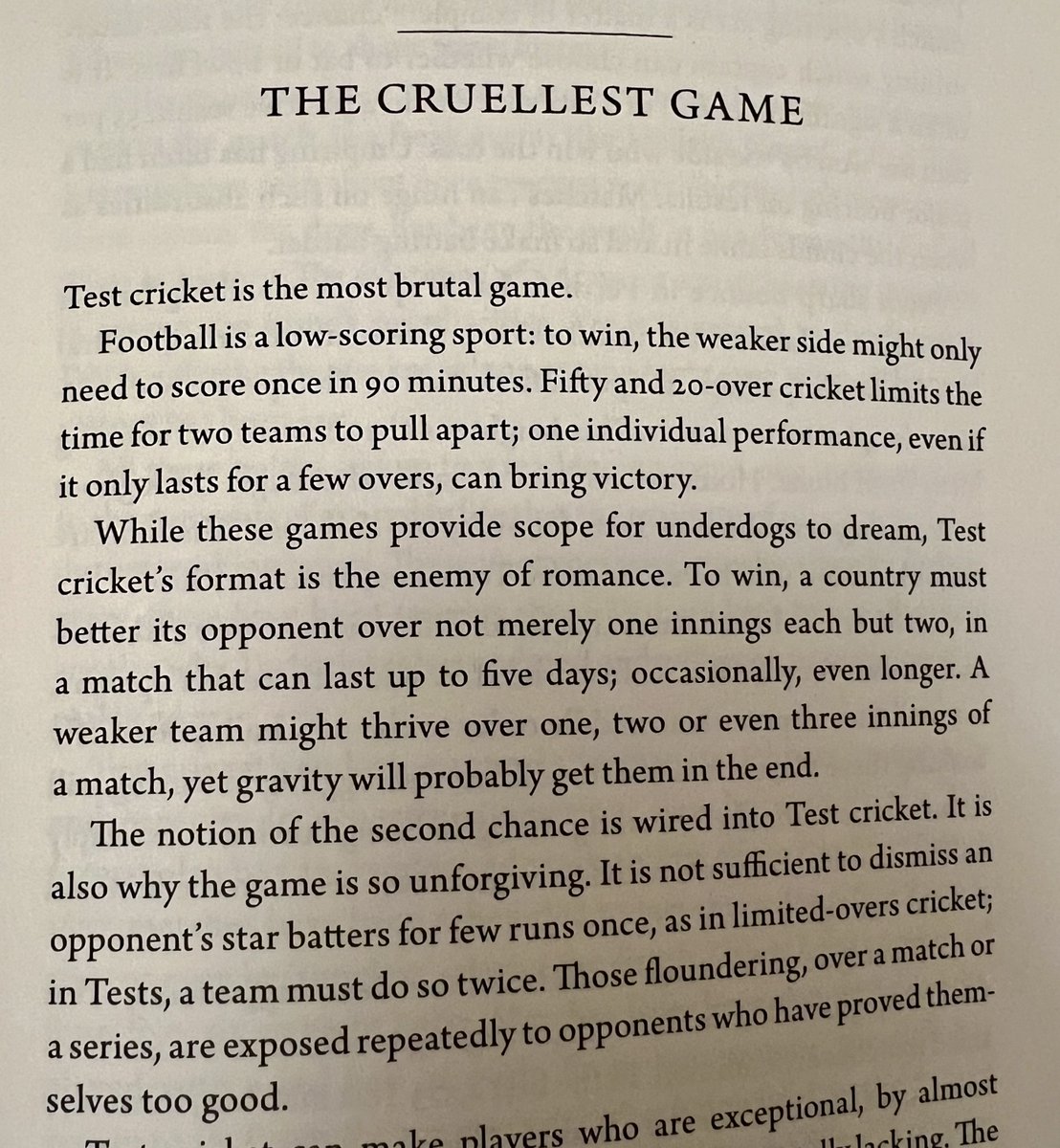 CalmInvestor's tweet image. Test cricket is the most brutal game. Touché.