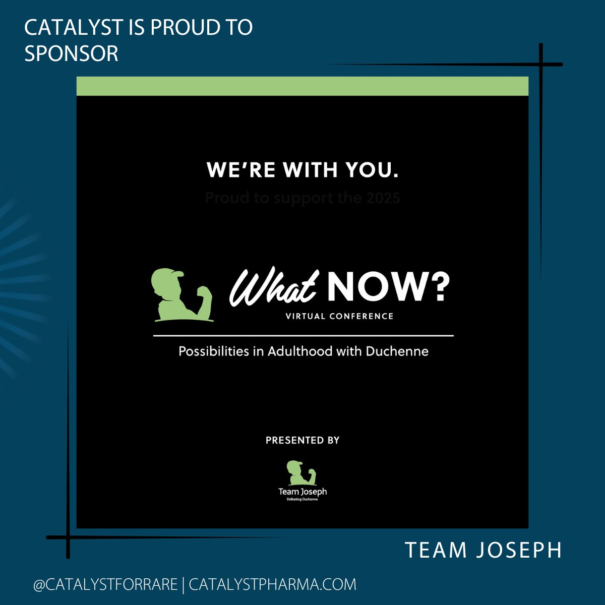 Catalyst (@catalystforrare) on Twitter photo We’re proud to sponsor the 2025 What Now Conference, hosted by <a href="/TeamJosephInfo/">Team Joseph</a> , a unique event created by and for young adults living with Duchenne muscular dystrophy July 16-17th.
This powerful day of connection, learning, and community was designed by a planning committee of We’re proud to sponsor the 2025 What Now Conference, hosted by <a href="/TeamJosephInfo/">Team Joseph</a> , a unique event created by and for young adults living with Duchenne muscular dystrophy July 16-17th.
This powerful day of connection, learning, and community was designed by a planning committee of