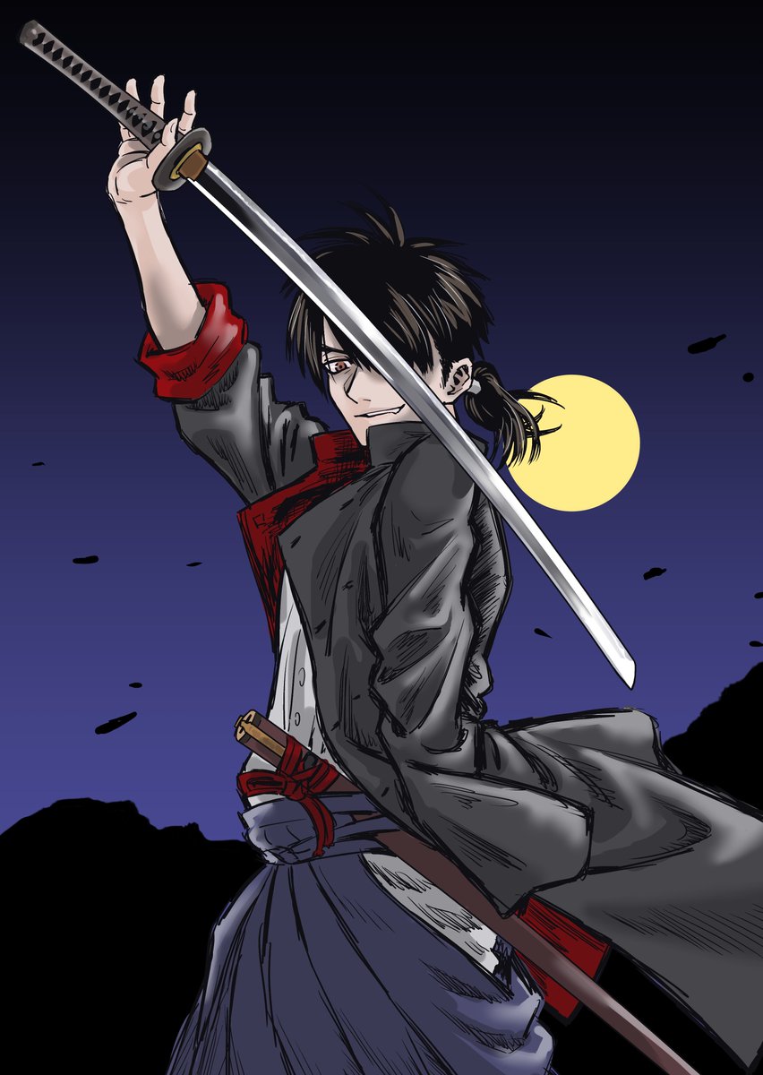 「伊庭八郎」|西村 丹下のイラスト