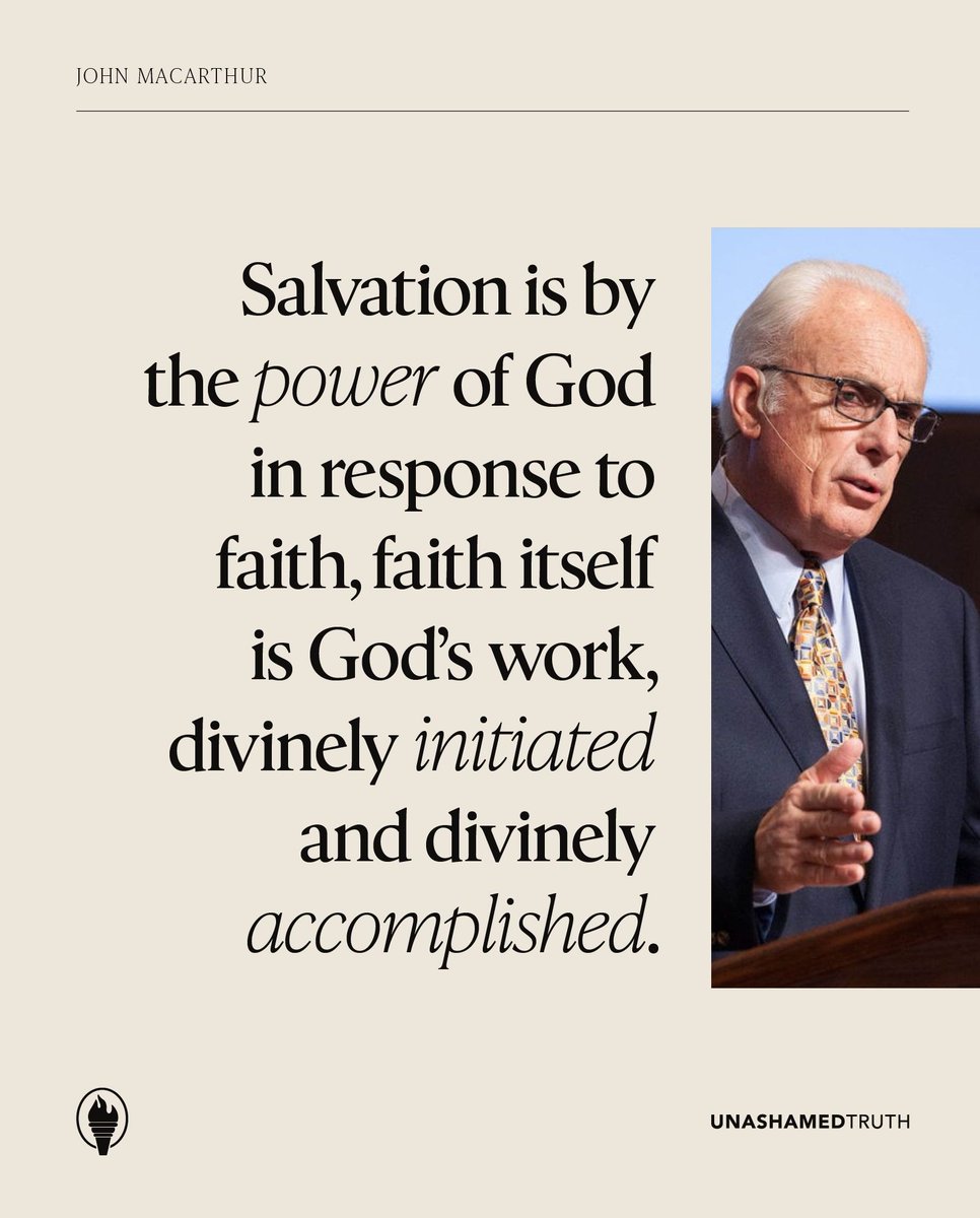 truth_unashamed's tweet image. From beginning to end, salvation is all of grace. God not only saves, but He gives the very faith to believe.