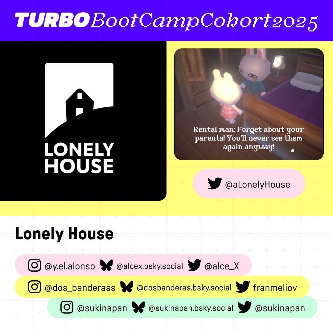 💥What fresh horror will these devs bring to #PlayNYC? Welcome <a href="/aLonelyHouse/">Lonely House</a> to the Turbo Bootcamp Cohort 2025!😱 

"We are Lonely House, a team of game developers from Chile that want to create short and high-quality horror experiences anyone can enjoy. Our games are about