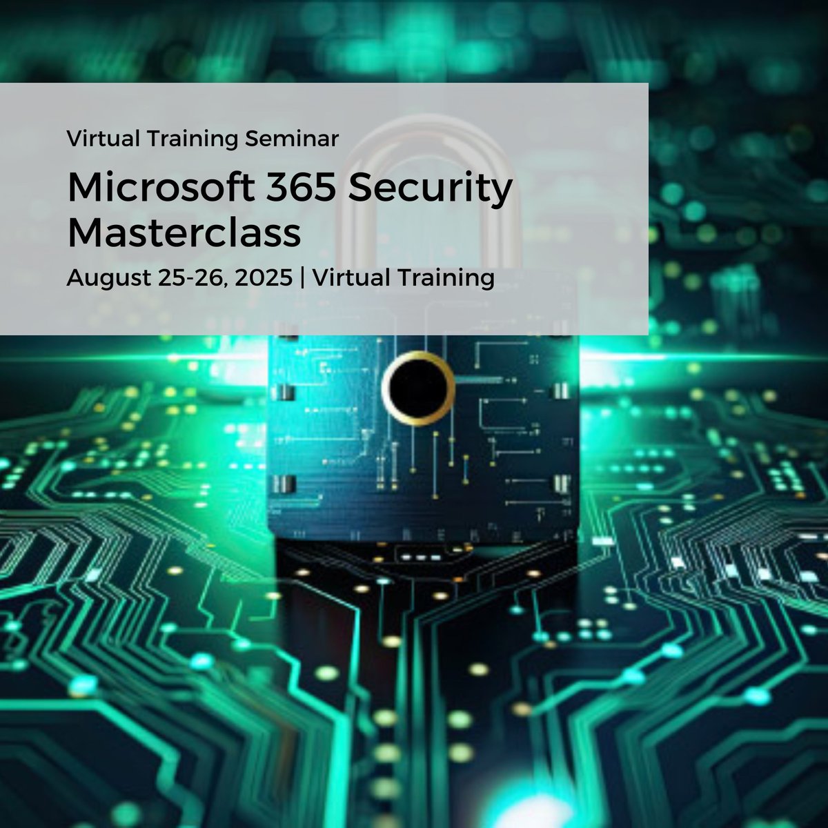 Live! 360 Technical Conferences (@live360events) on Twitter photo 🔒 Strengthen your #cybersecurity with Microsoft 365!
In our August 25th-26th virtual seminar, "Microsoft 365 Security Masterclass," <a href="/vanhybrid/">Michael Van Horenbeeck</a> will explore the #Microsoft365 Defender suite.
Save 50% with code 50OFF. Register now: buff.ly/aVwEqBo 🔒 Strengthen your #cybersecurity with Microsoft 365!
In our August 25th-26th virtual seminar, "Microsoft 365 Security Masterclass," <a href="/vanhybrid/">Michael Van Horenbeeck</a> will explore the #Microsoft365 Defender suite.
Save 50% with code 50OFF. Register now: buff.ly/aVwEqBo