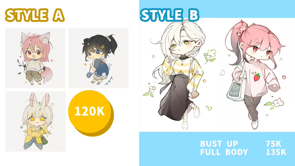 [COMMISSION OPEN]
Halooo!! Aku lagi buka komis sketchpage, chibi, dan style biasa nih
Buat yang yang tertarik atau mau tanya tanya dulu bisa langsung dm aja ya!! Terima kasih :D

(Like+rt are really appreciated!!)