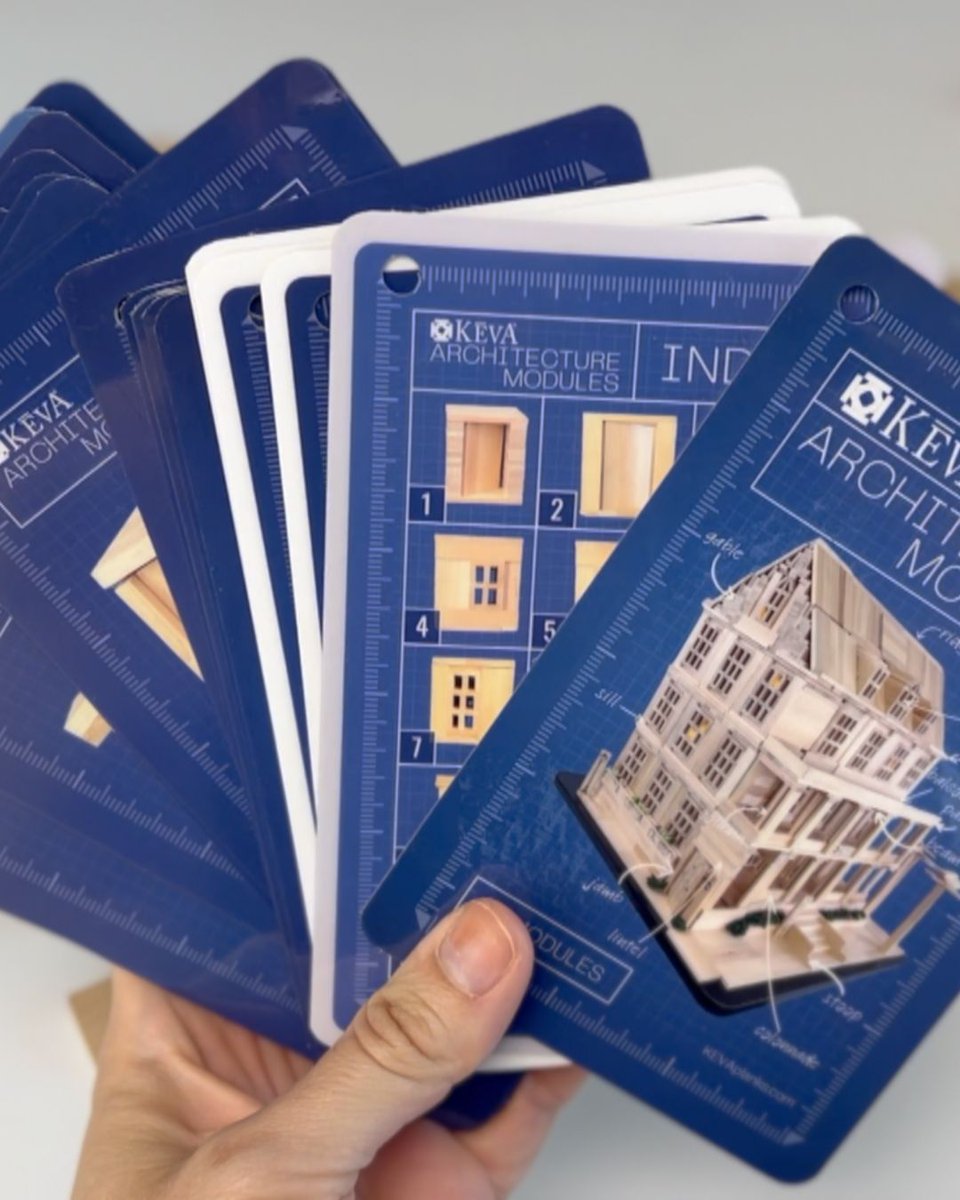 The latest KEVA Card Deck is here: Architecture Modules 📐
Explore the beauty of architecture, discover design principles, and get inspired to build in new ways. Grab yours today: kevaplanks.com/architecture-m… 

#KEVAPlanks #newproduct #buildingtutorials #buildout